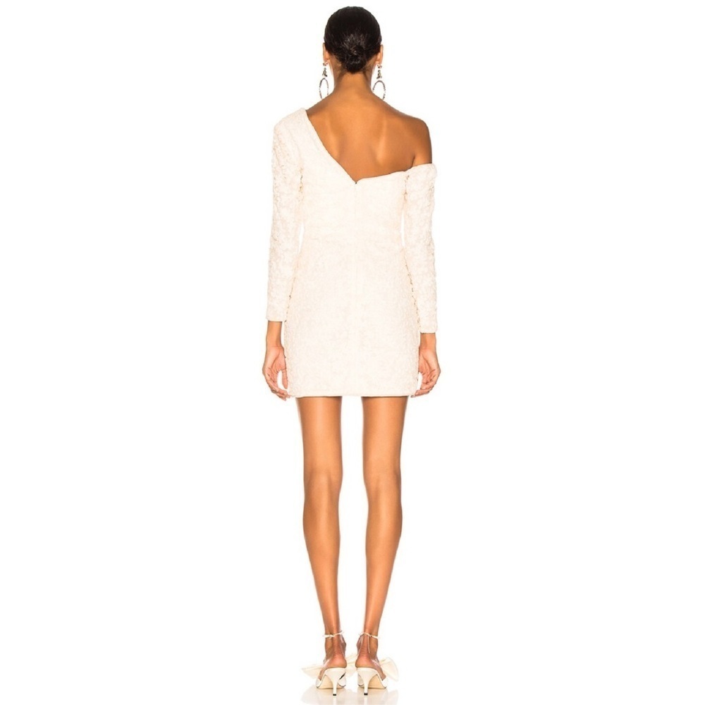 Nwt Self-Portrait Sequin Ruffle Mini Dress Ivory - Picture 5 of 15